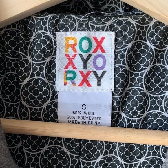 ROXY Gray Wool Faux Fur Hooded Coat - Picture 3 of 6